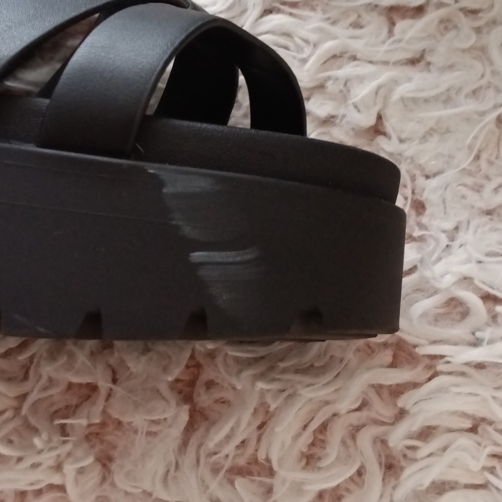 Soda black chunky heel sandals - Picture 8 of 8